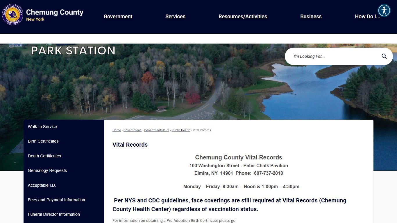 Vital Records | Chemung County, NY